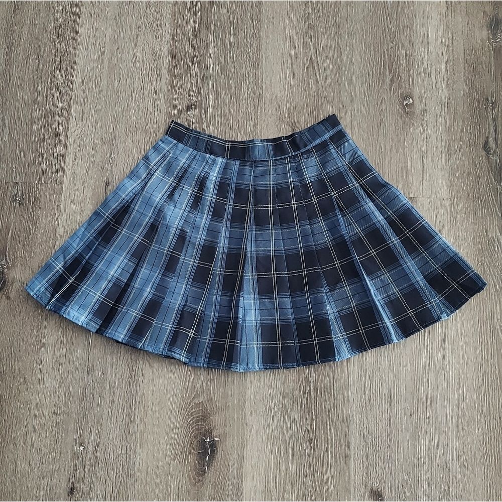 NWOT Romwe Plaid Print Pleated Skirt, School - Medium - Size 6